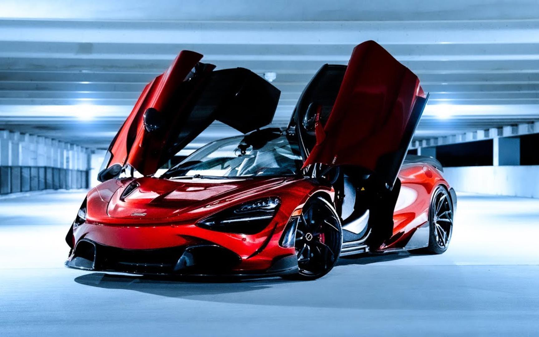 【4k】volcano red mclaren 720s