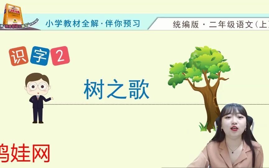 [图]05.【鸡娃网】二年级语文上册课本讲解 名师课堂 淘知学堂 校内同步讲解《小学教材全解》语文预习直播课（统编版）二上—识字2 树之歌