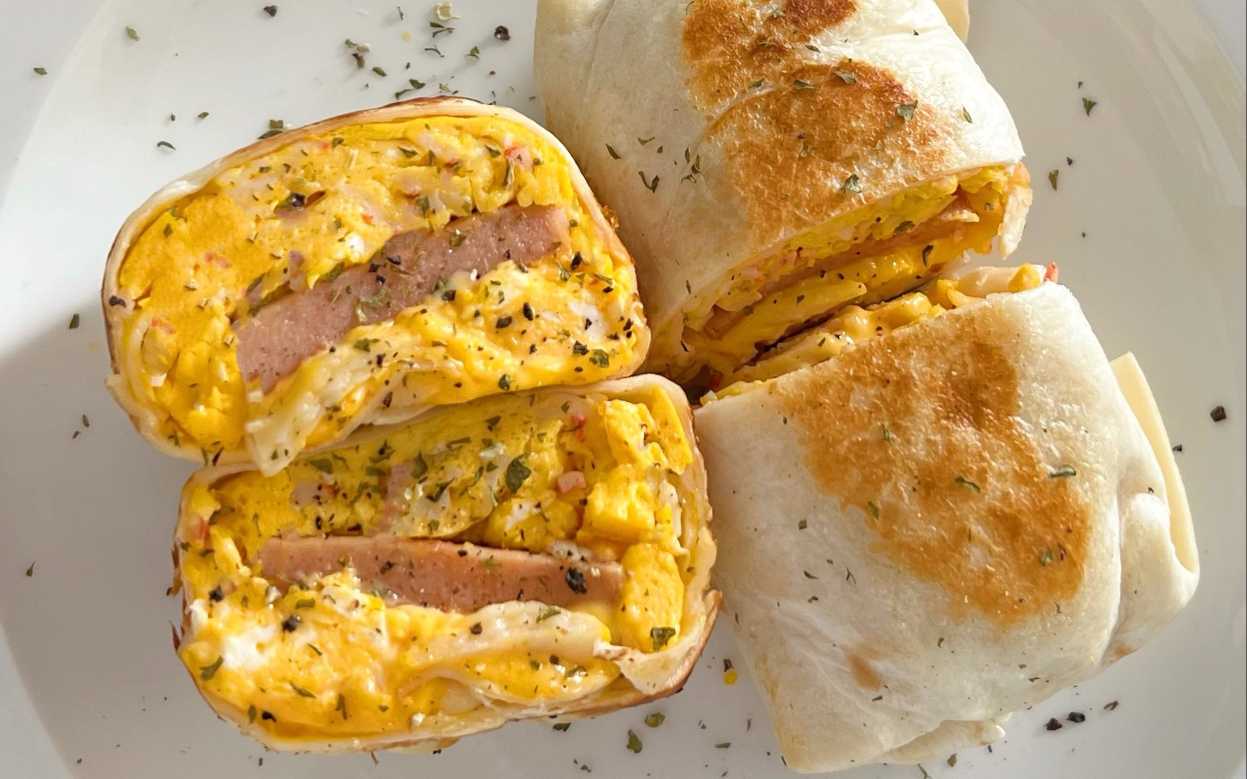 活动作品居家轻食蟹柳滑蛋午餐肉卷饼03巨简单用到的食材很少做起来