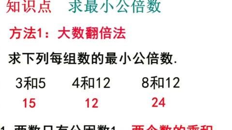 李老师讲数学 最大公约数与最小公倍数 哔哩哔哩