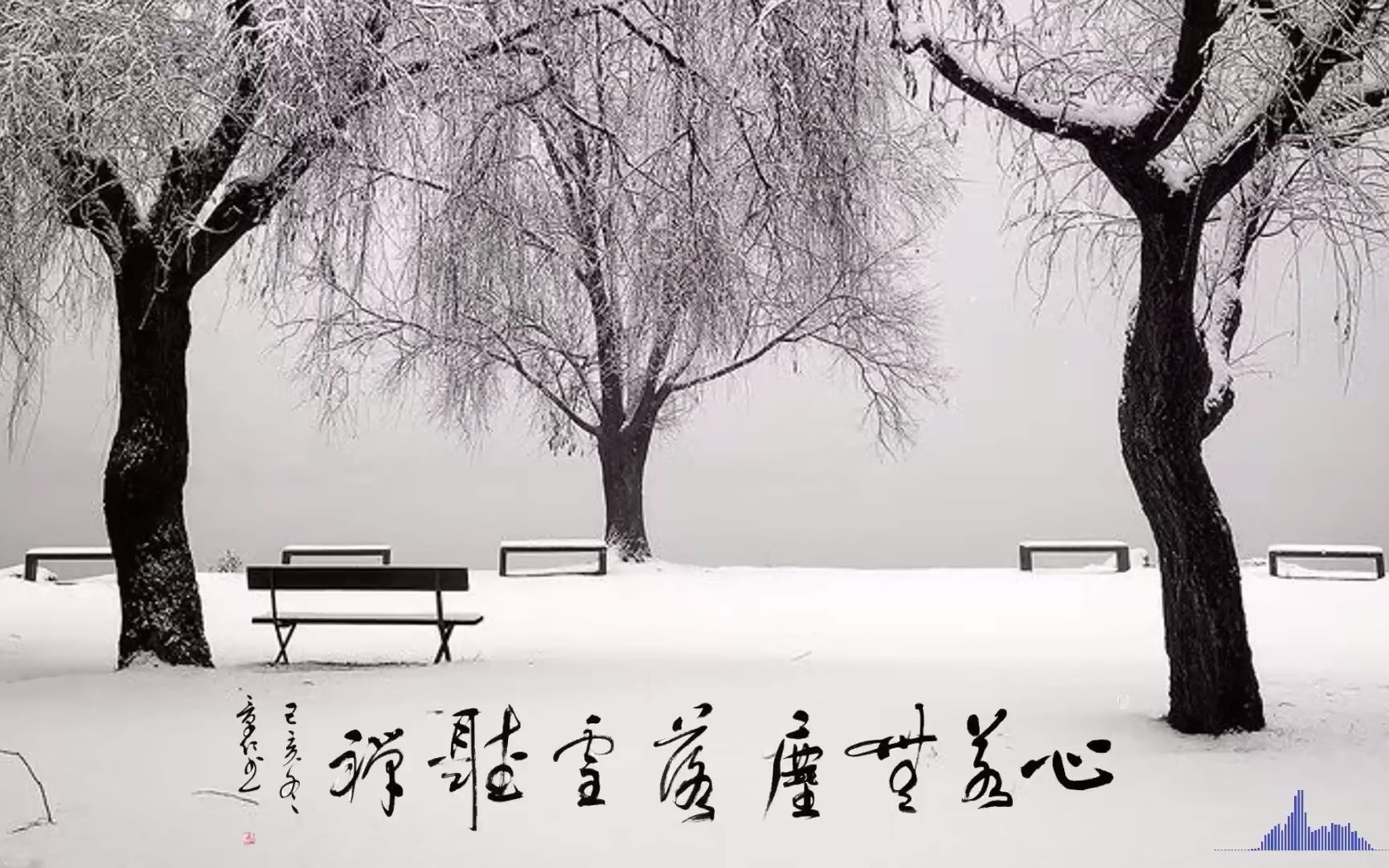 [图]琴箫曲《落雪听禅》- 巫娜 _ Chinese Guqin & Vertical Bamboo Flute “Zen in the Falling Snow”