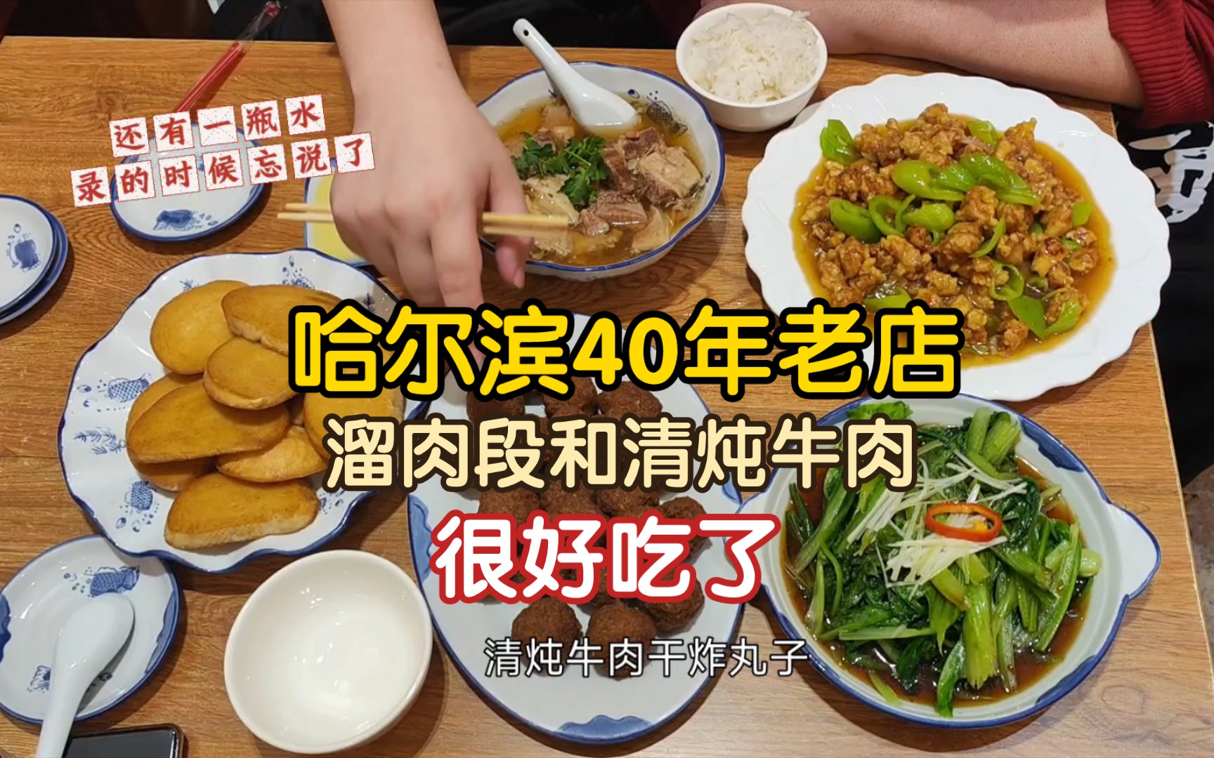 哈尔滨开40年的小馆,溜肉段和清炖牛肉好吃!同合居哔哩哔哩bilibili