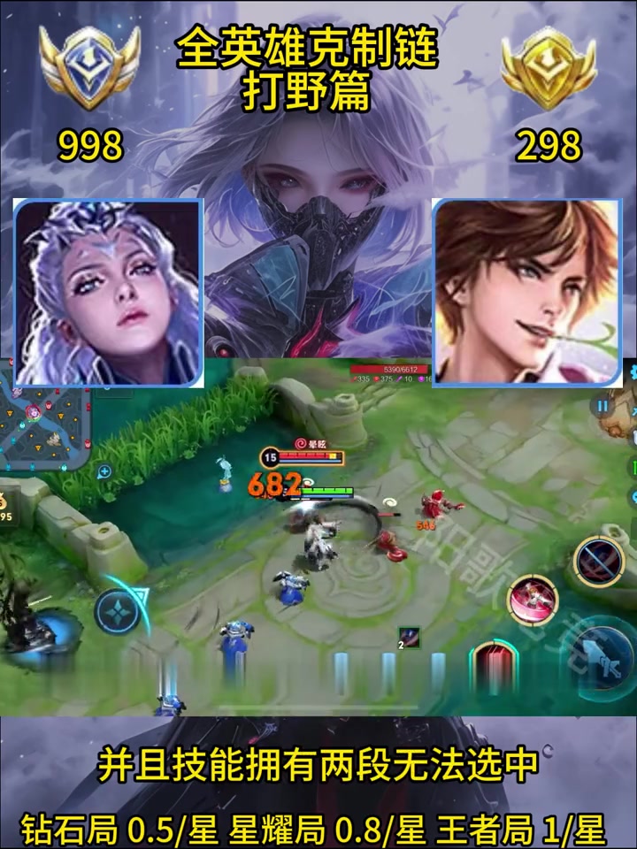 王者荣耀英雄克制链-打野篇 #王者荣耀英雄克制关系 #王者教学视频