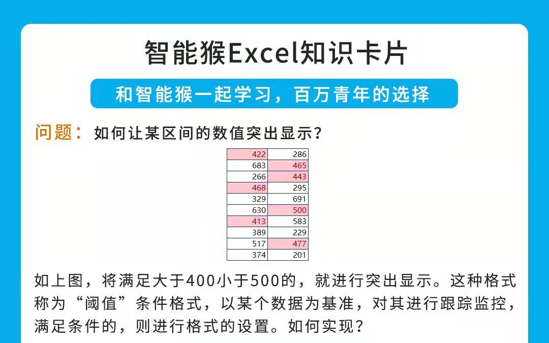 Excel知识点|如何让某区间的数值突出显示?哔哩哔哩bilibili