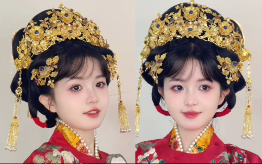 汉服发型教程|"别来无恙,谢景行"明制婚服发型教程