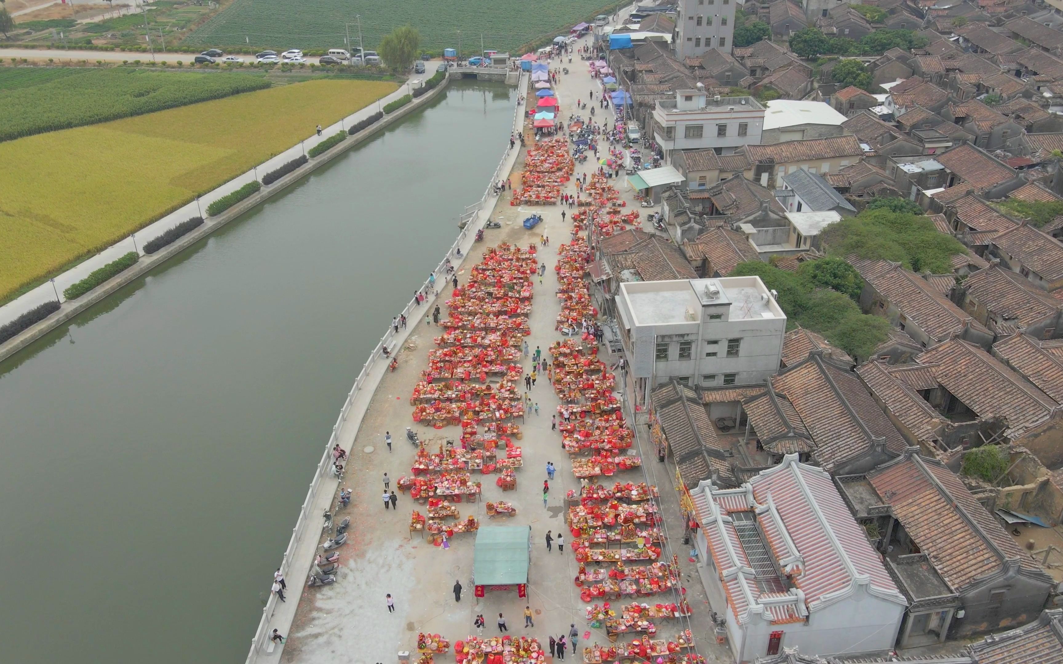 惠来县华湖镇丁田村航拍视频