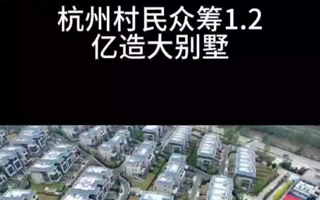 杭州村民众筹1.2亿造大别墅 近日,临平运河街道博陆村26户村民刚分到豪华三层大别墅.据了解,这是全村178户村民众筹1.2个亿改造旧房.哔哩哔哩...