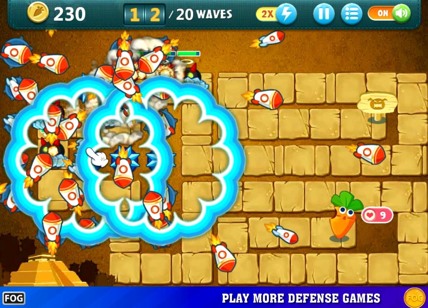 保卫萝卜沙漠模式第12关