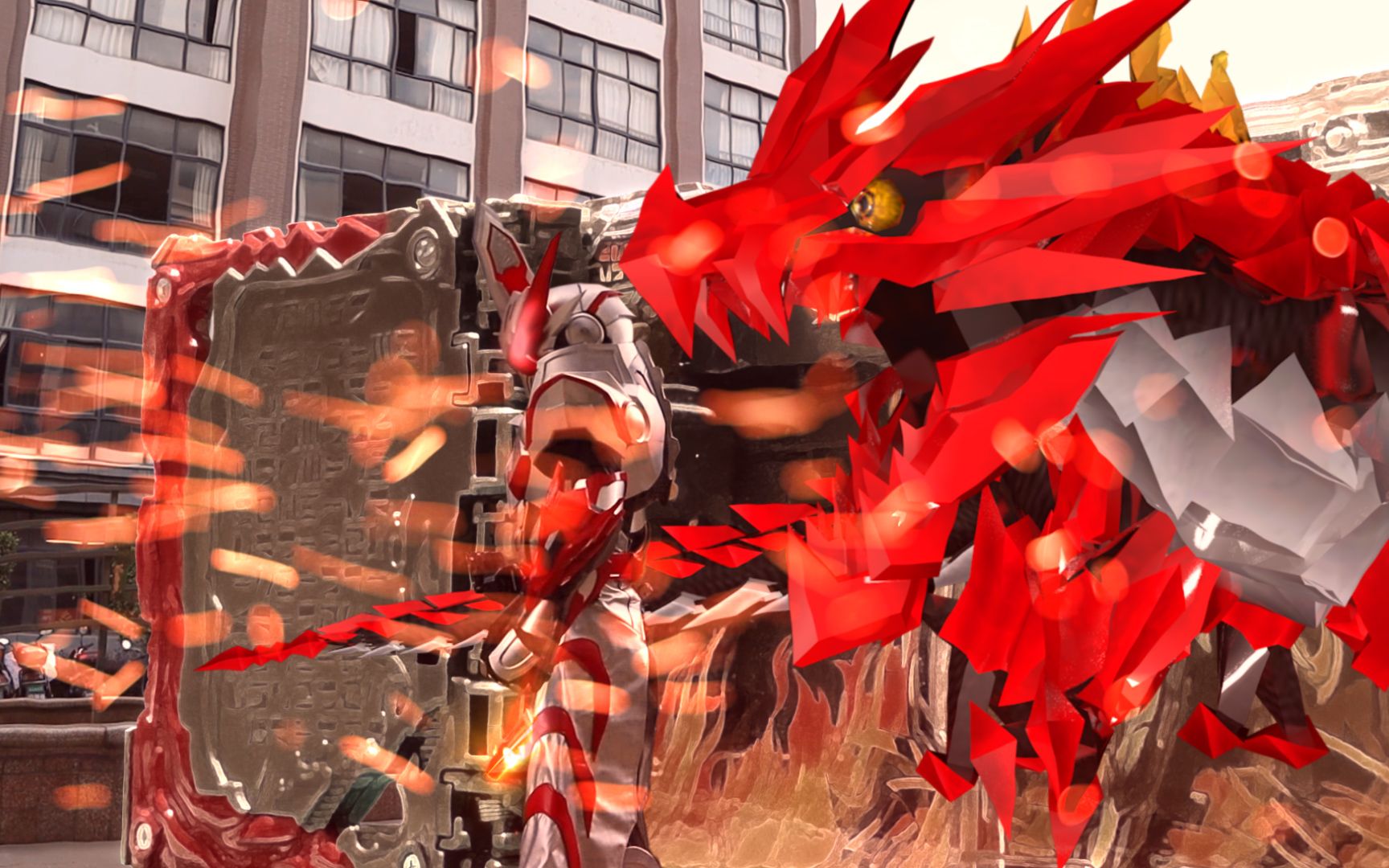 特效变身假面骑士saber龙纹骑士超有魄力的骑士