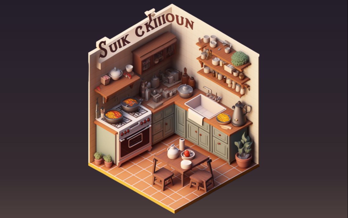 【3dmax场景建模】卡通小房子模型制作,适合新手学的场景案例全流程