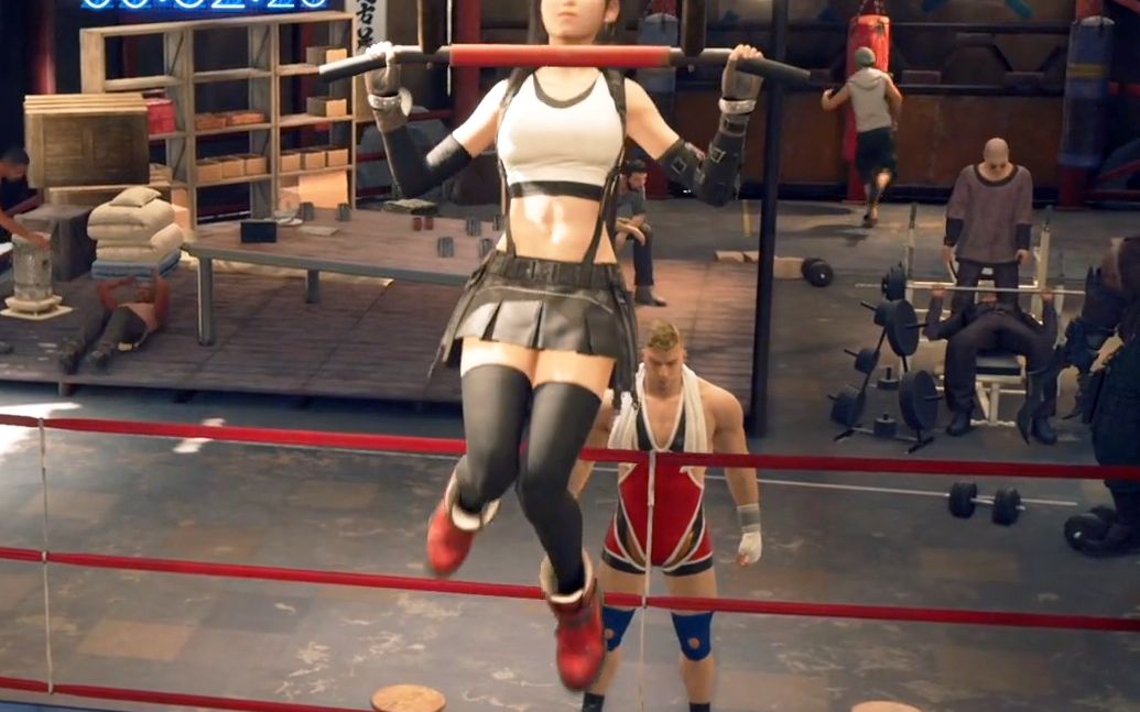 肌肉女王蒂法引体向上看个够极致的享受这个很难吗我一次就过了