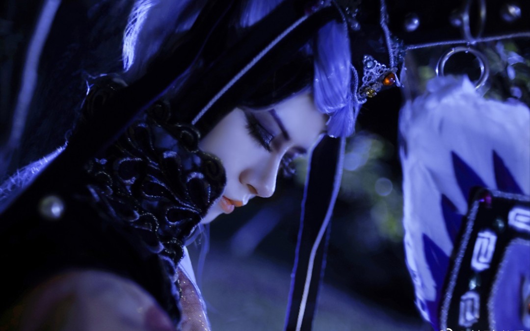 霹雳布袋戏cos枫岫主人cos神还原刀龙传说寰宇传说楔子祭祀舞扇子舞