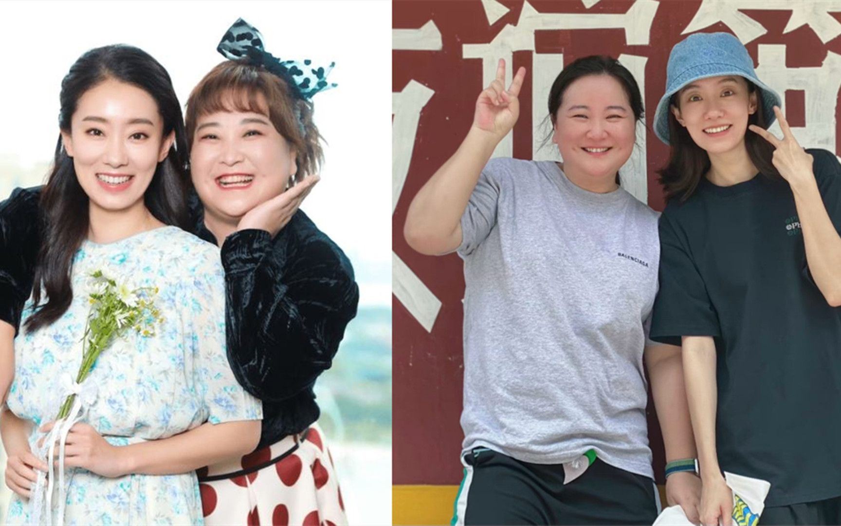 贾玲瘦了好多!张小斐晒和贾玲近照为其庆生,贾玲减肥成功后颜值提升