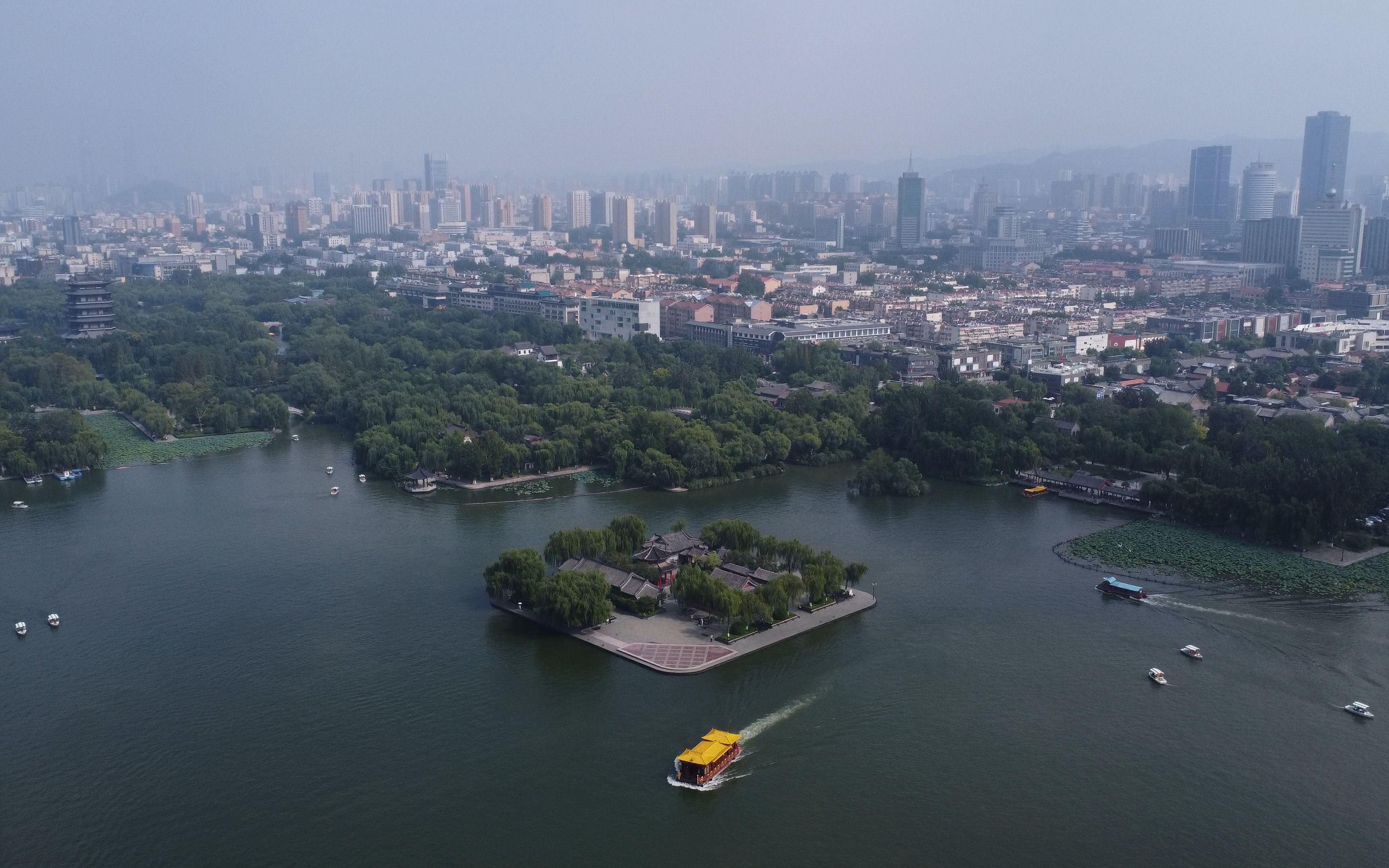 济南大明湖全景图片图片