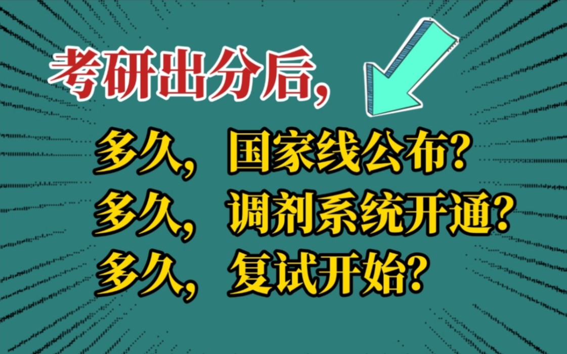 23考研复试时间线梳理!国家线几号发布?调剂几号开通?哔哩哔哩bilibili