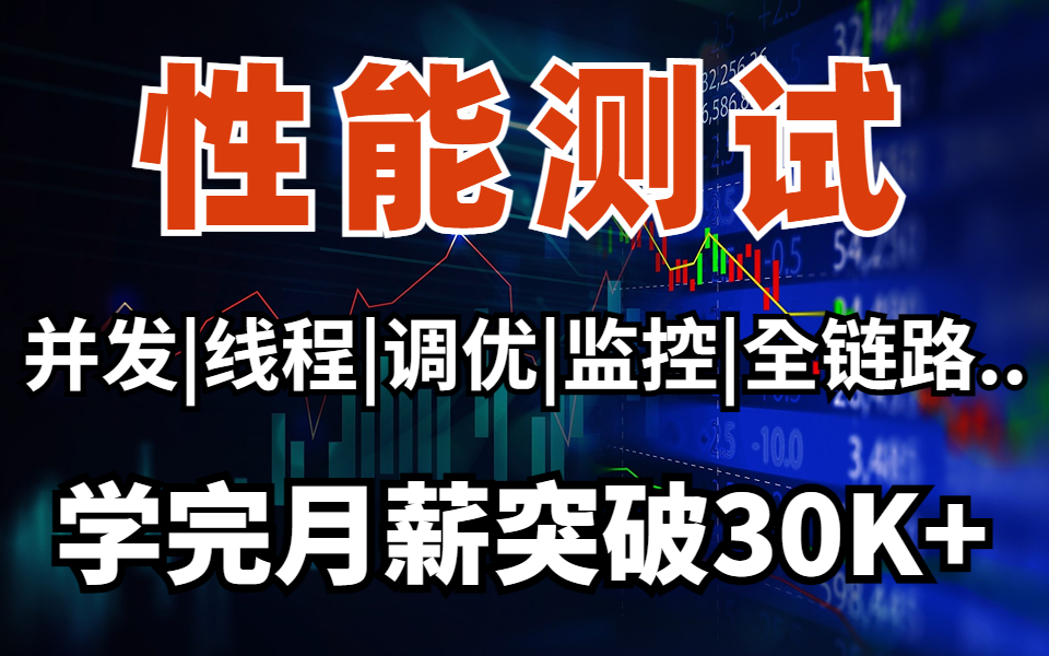 【华测教育软件测试\性能测试】这可能是B站讲得最好的高质量性能测试课程(全套),并发|线程|调优|监控|全链路...最后含大厂面试题讲解哔哩哔哩bilibili