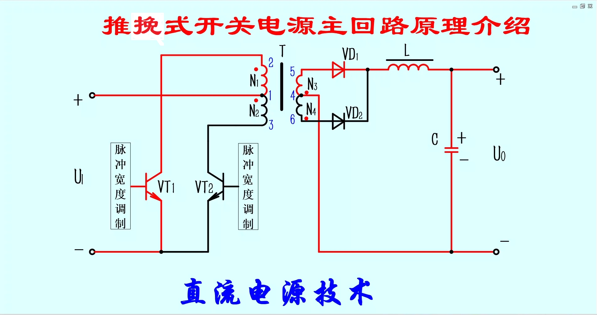 推挽式开关电源主回路工作原理_哔哩哔哩_bilibili