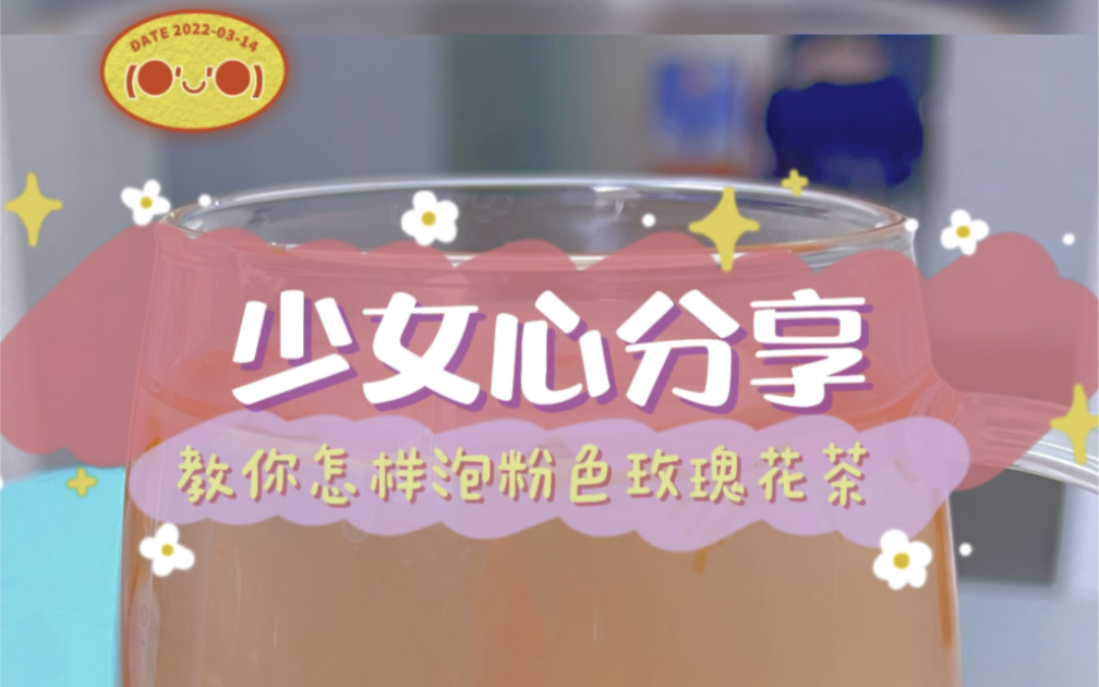 教你怎样泡粉色玫瑰花茶哔哩哔哩bilibili