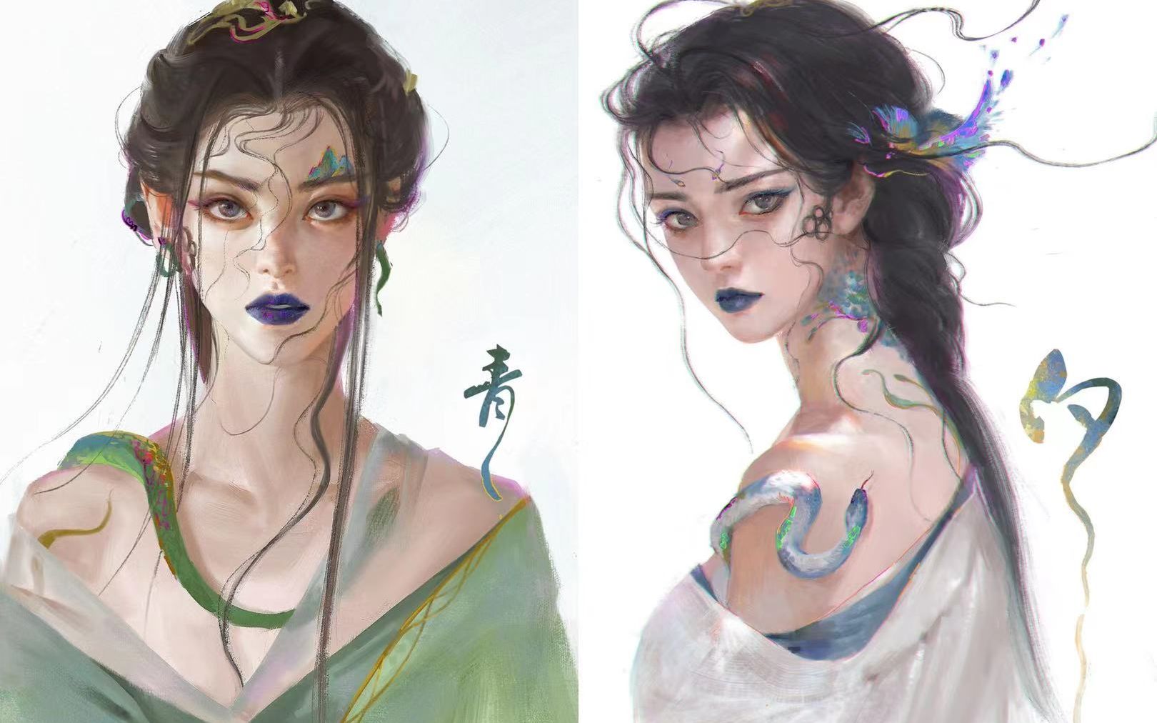 【画师安利】涂弥Teame——“师从阮佳!高颜值美女画师专注建造自己的世界观”哔哩哔哩bilibili