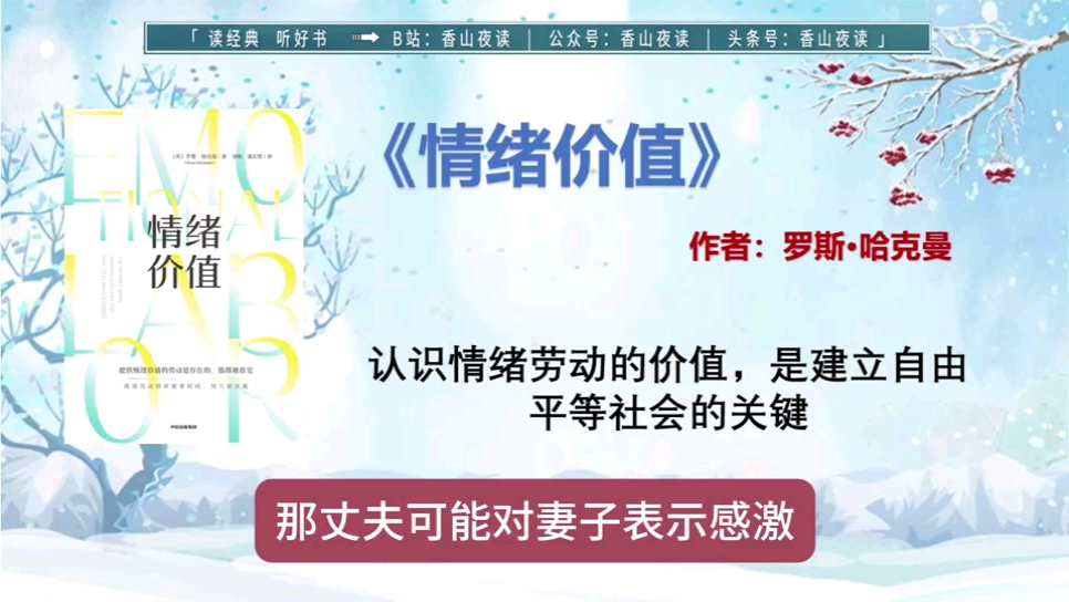 《情绪价值》:认识情绪劳动的价值,是建立自由平等社会的关键哔哩哔哩bilibili