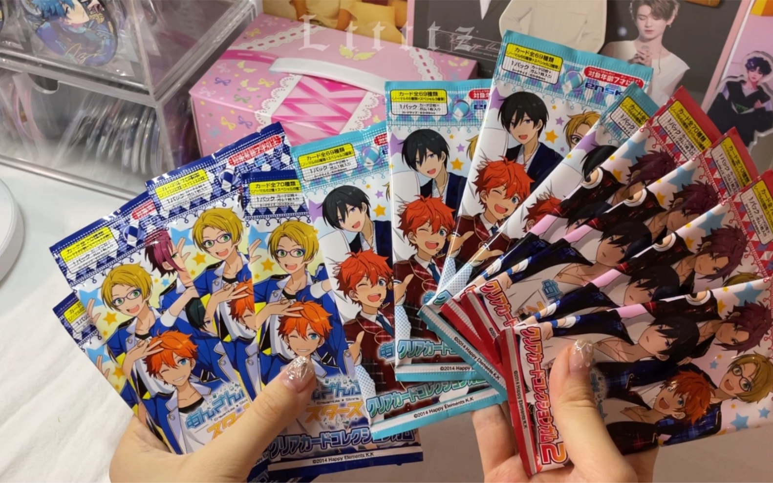 偶像梦幻祭1.2.3弹食玩卡开封