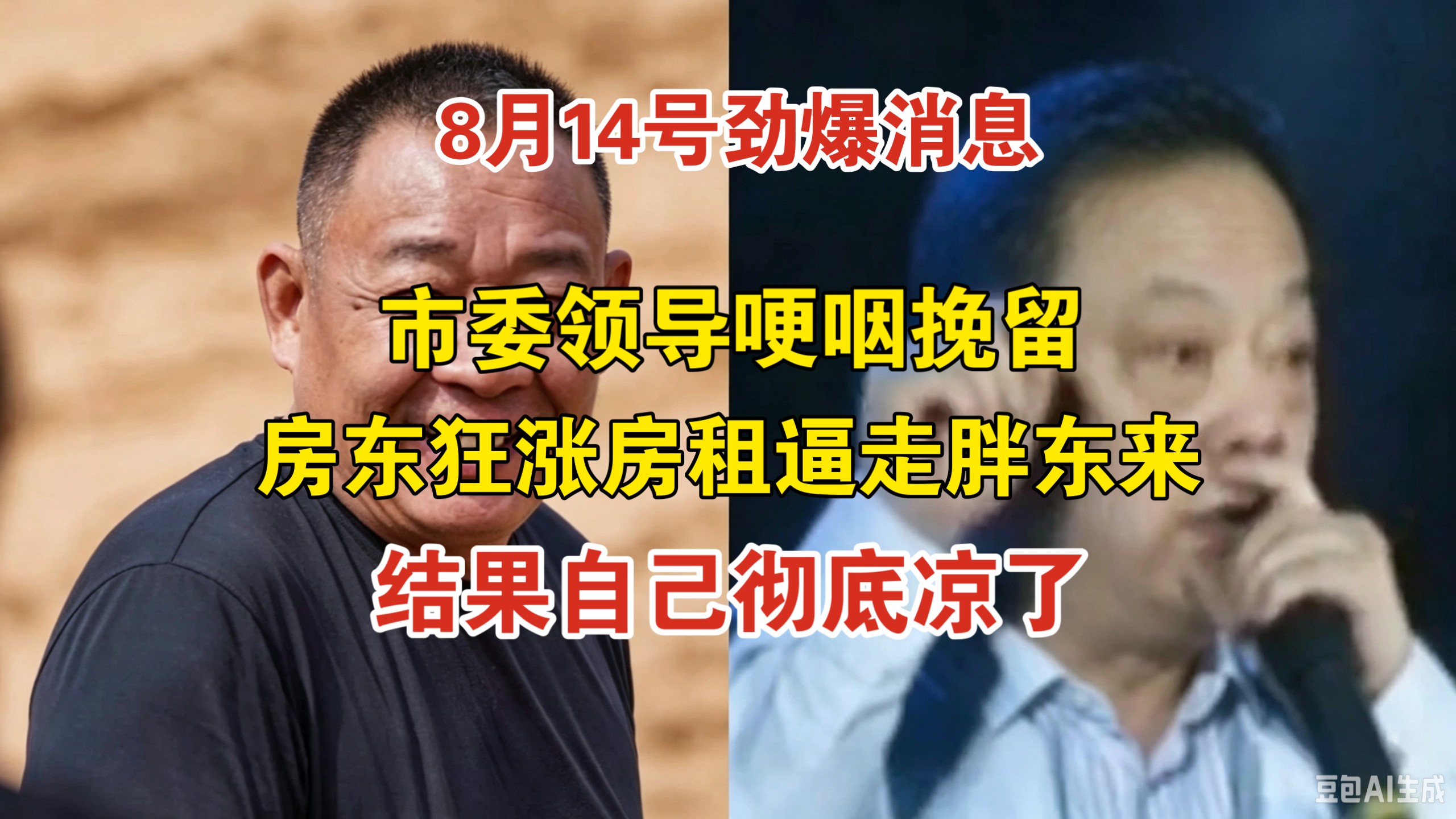 自作聪明！8月14号 市委领导哽咽挽留！上万市民写信！房东狂涨租逼走胖东来，结果自己彻底凉了!
