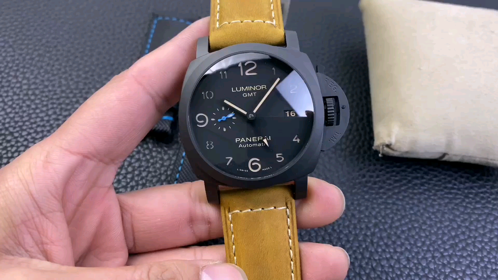 活动  vs沛纳海pam1441 蓝色小秒44mm耐磨陶瓷外壳