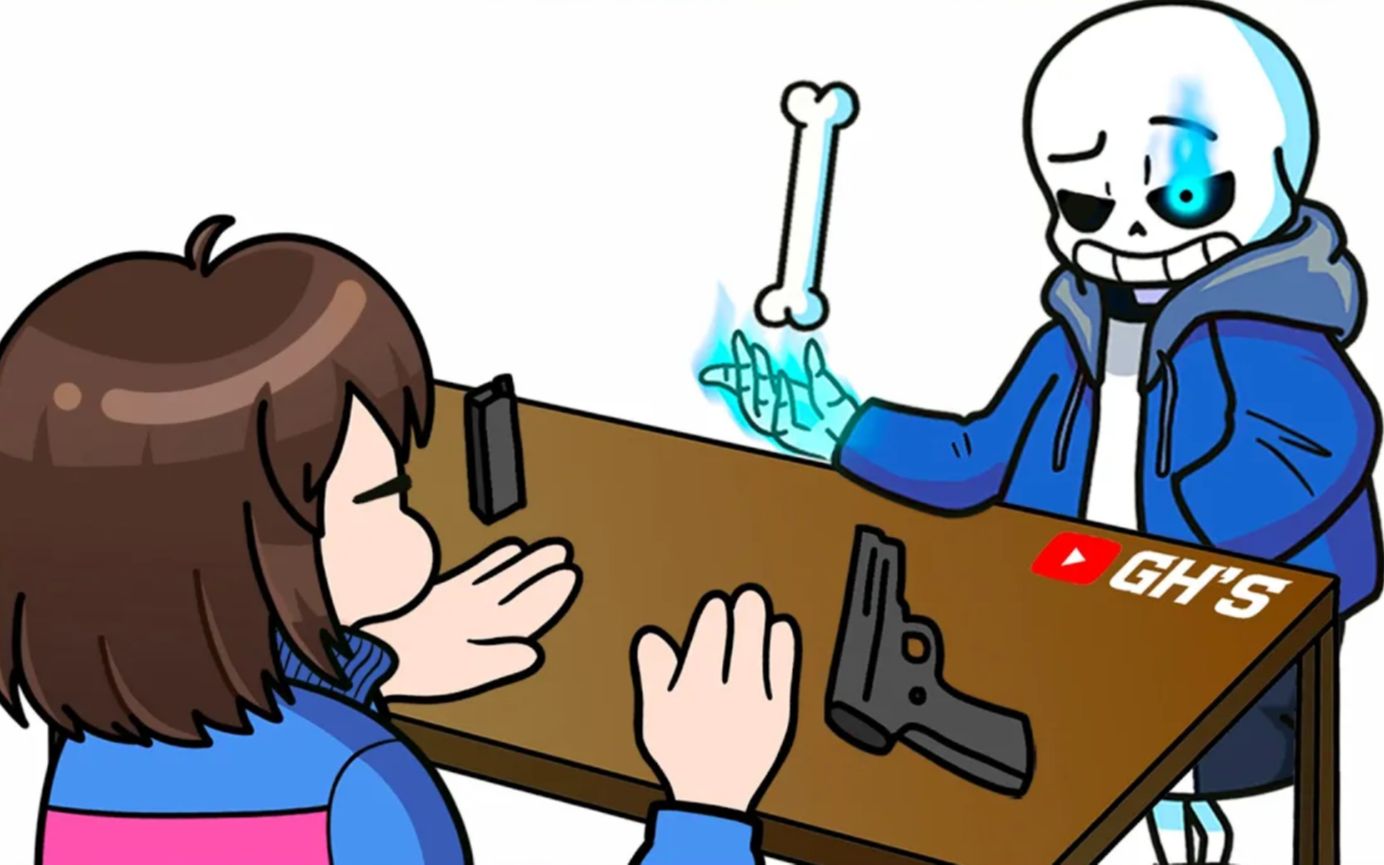 【undertale/among us動畫/中文字幕】sans vs frisk