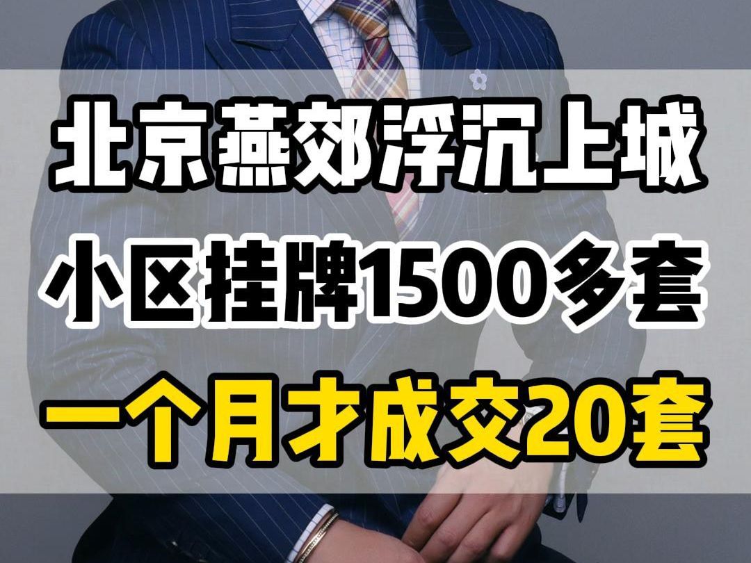 北京燕郊浮沉上城小区挂牌1500多套一个月才成交20套哔哩哔哩bilibili