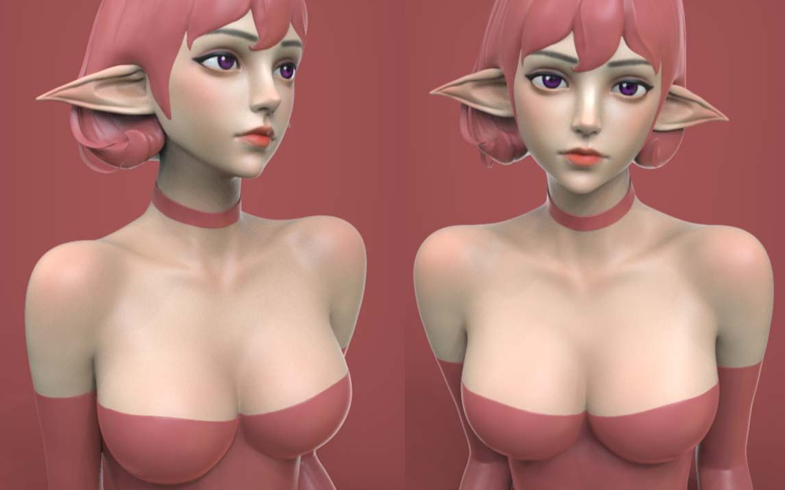 【zbrush角色雕刻】女性人物胸像雕刻哔哩哔哩bilibili