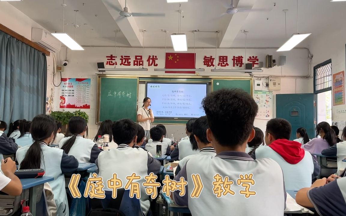 [图]初二古诗《庭中有奇树》《梁甫行》教学老练的新老师