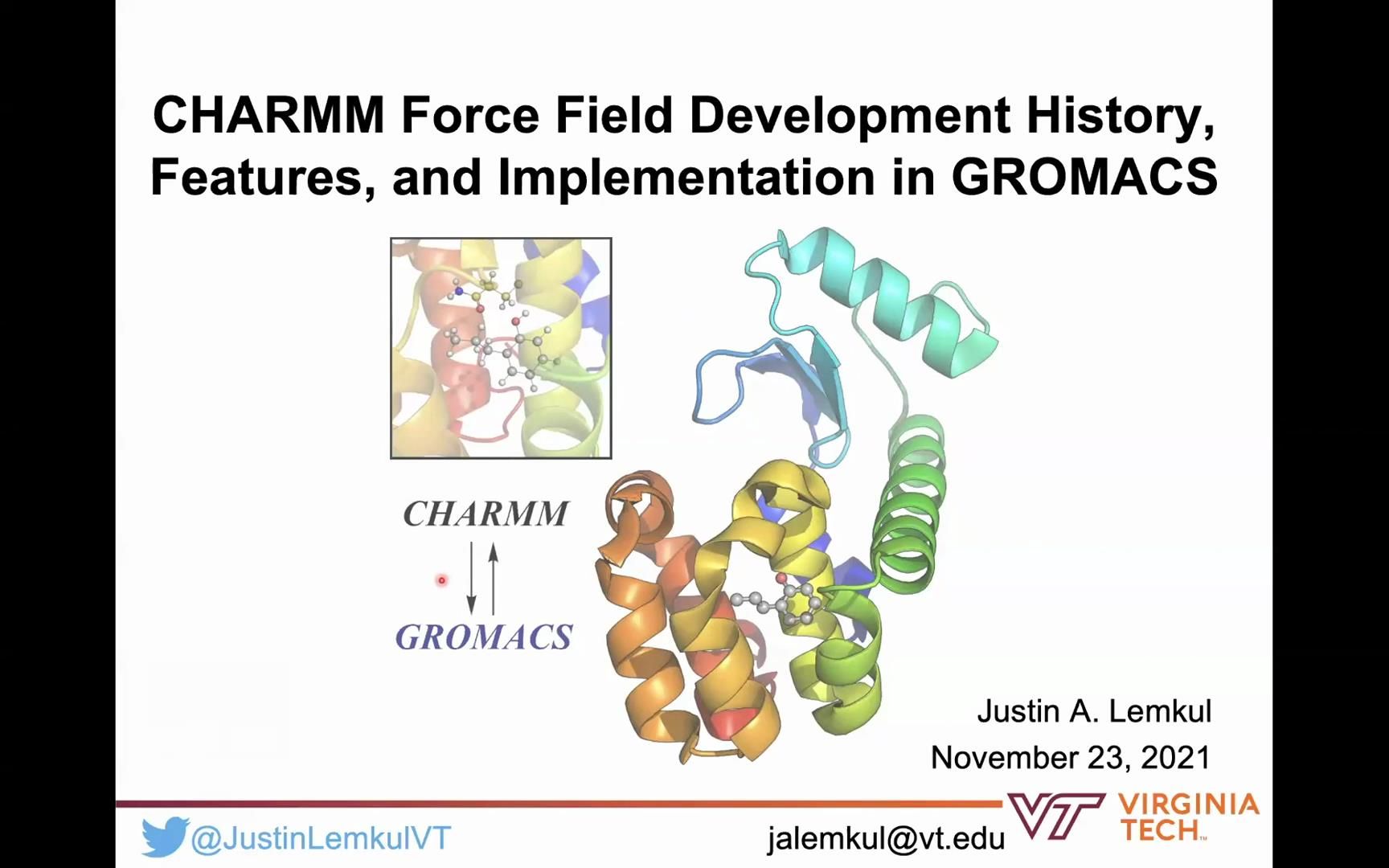 【BioExcel】CHARMM力场开发历史、特性及在Gromacs中的实现 by Justin Lemkul哔哩哔哩bilibili