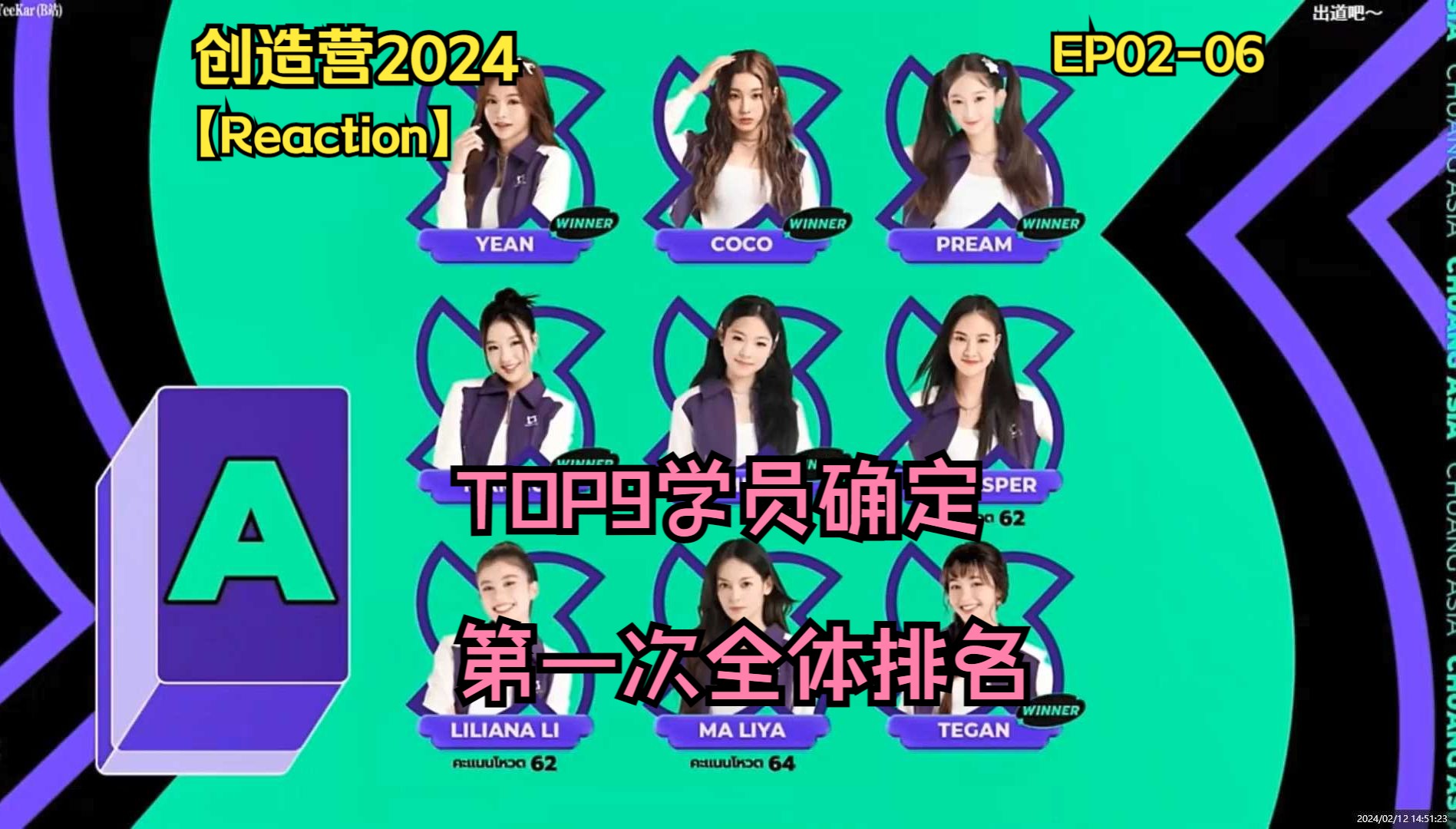 top9及第一次团体排名确定