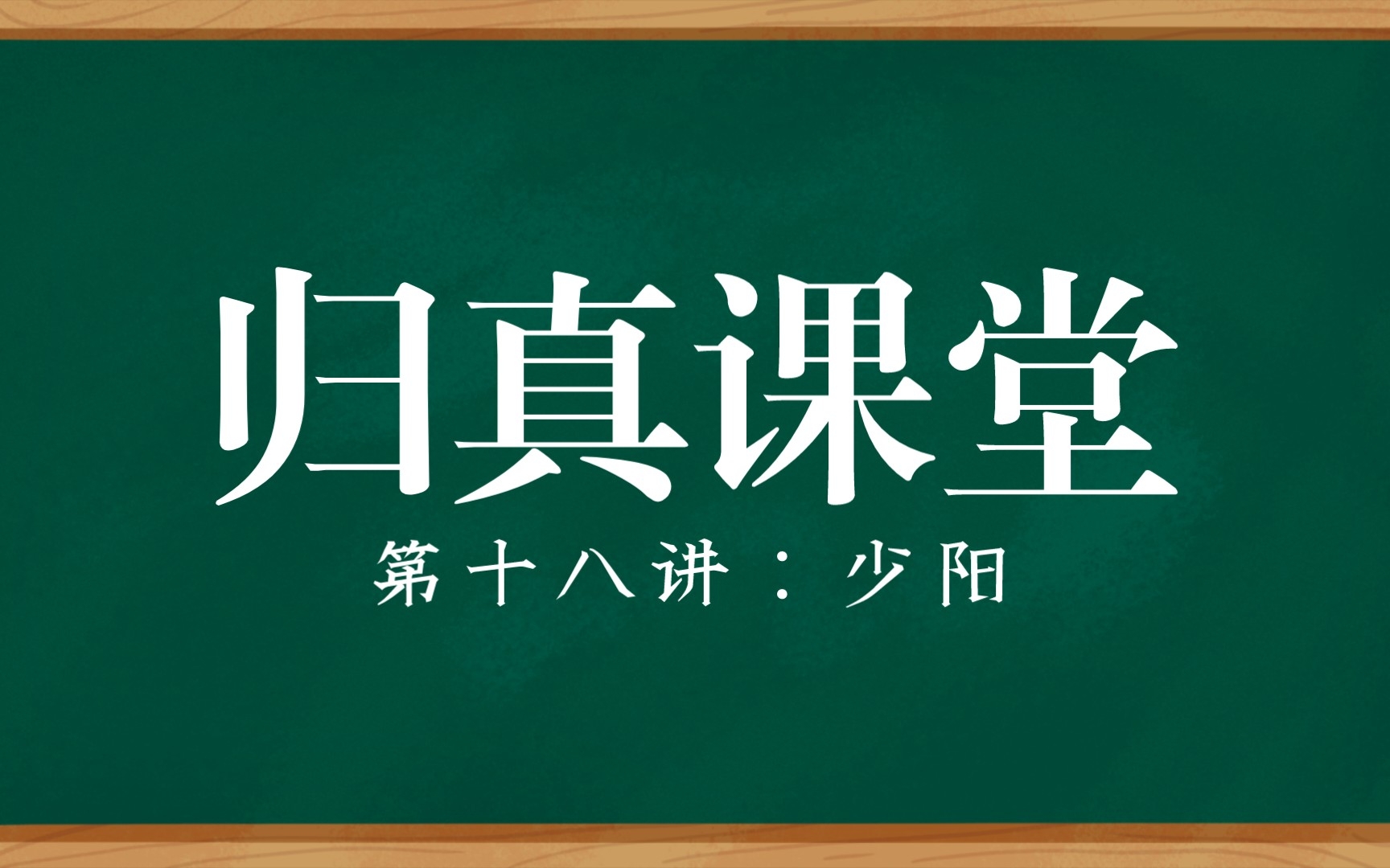 归真第十八讲:少阳哔哩哔哩bilibili