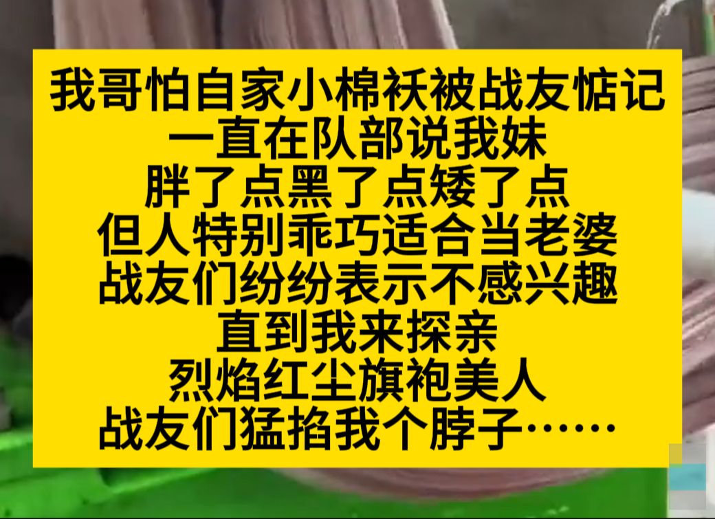 我哥怕自家小棉袄被战友们惦记,一直说我这个妹妹胖了点黑了点矮了点,直到我去探亲……小说推荐哔哩哔哩bilibili