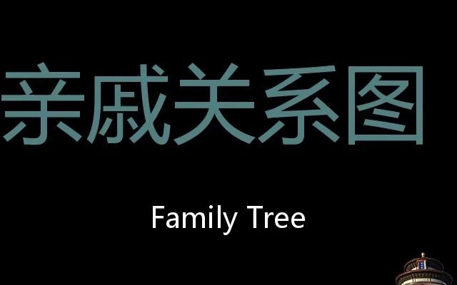 亲戚关系图 Chinese Pronunciation Family Tree哔哩哔哩bilibili