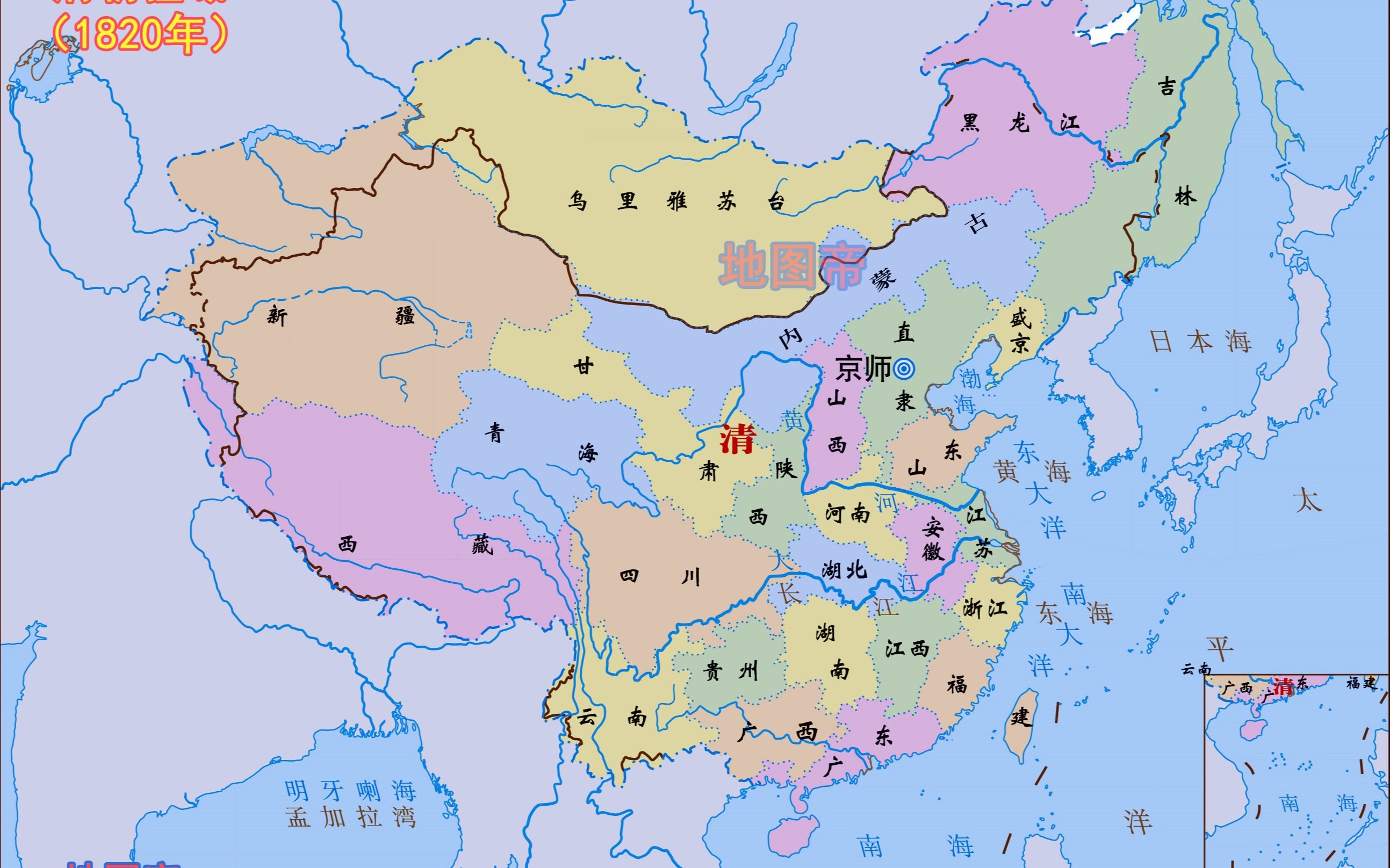 1760年清朝疆域图图片