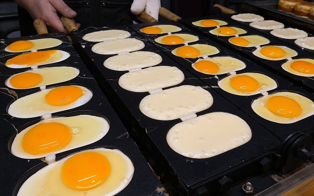 【韩国街头美食】铁板鸡蛋糕._哔哩哔哩 (゜-゜)つロ 干杯~-bilibili