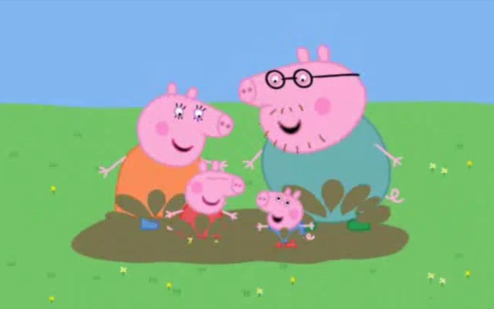 适合初学者小猪佩奇第一季第一集muddypuddles英文学习笔记