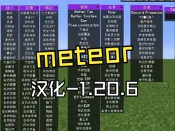 下载视频: [meteor-client]meteor-client汉化(演示版本0.5.7-1.20.6)