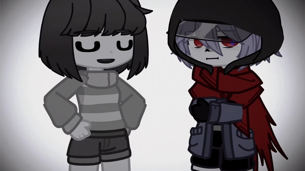 不停打和平线逼疯sans的frisk与被人类不停打屠杀线逼疯的sans(?