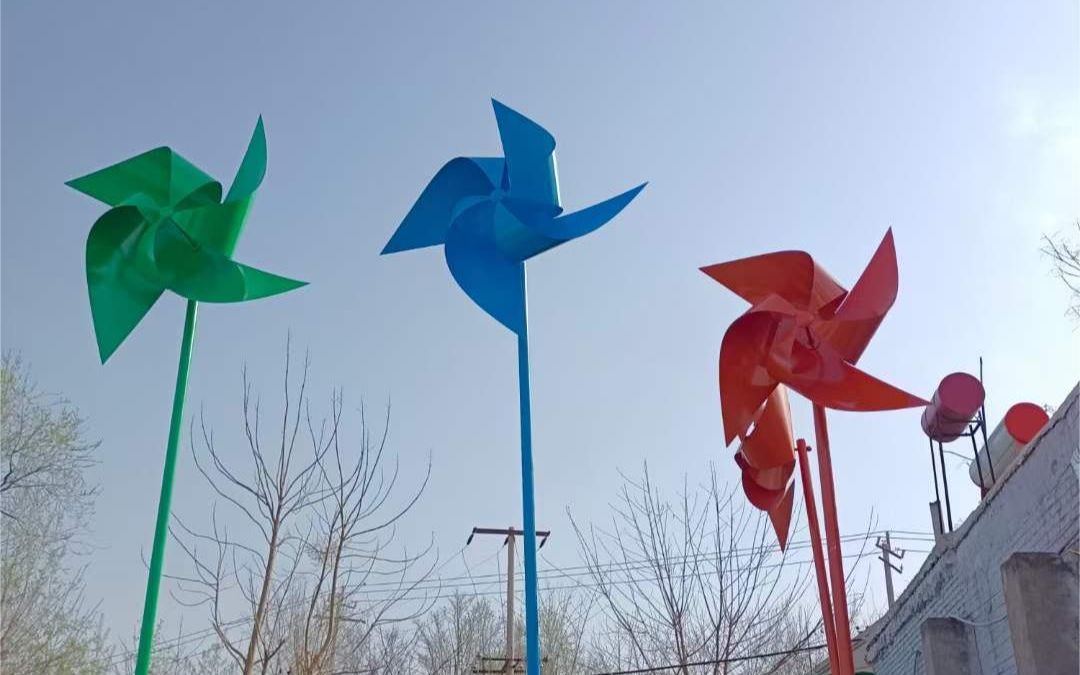 不锈钢风车雕塑