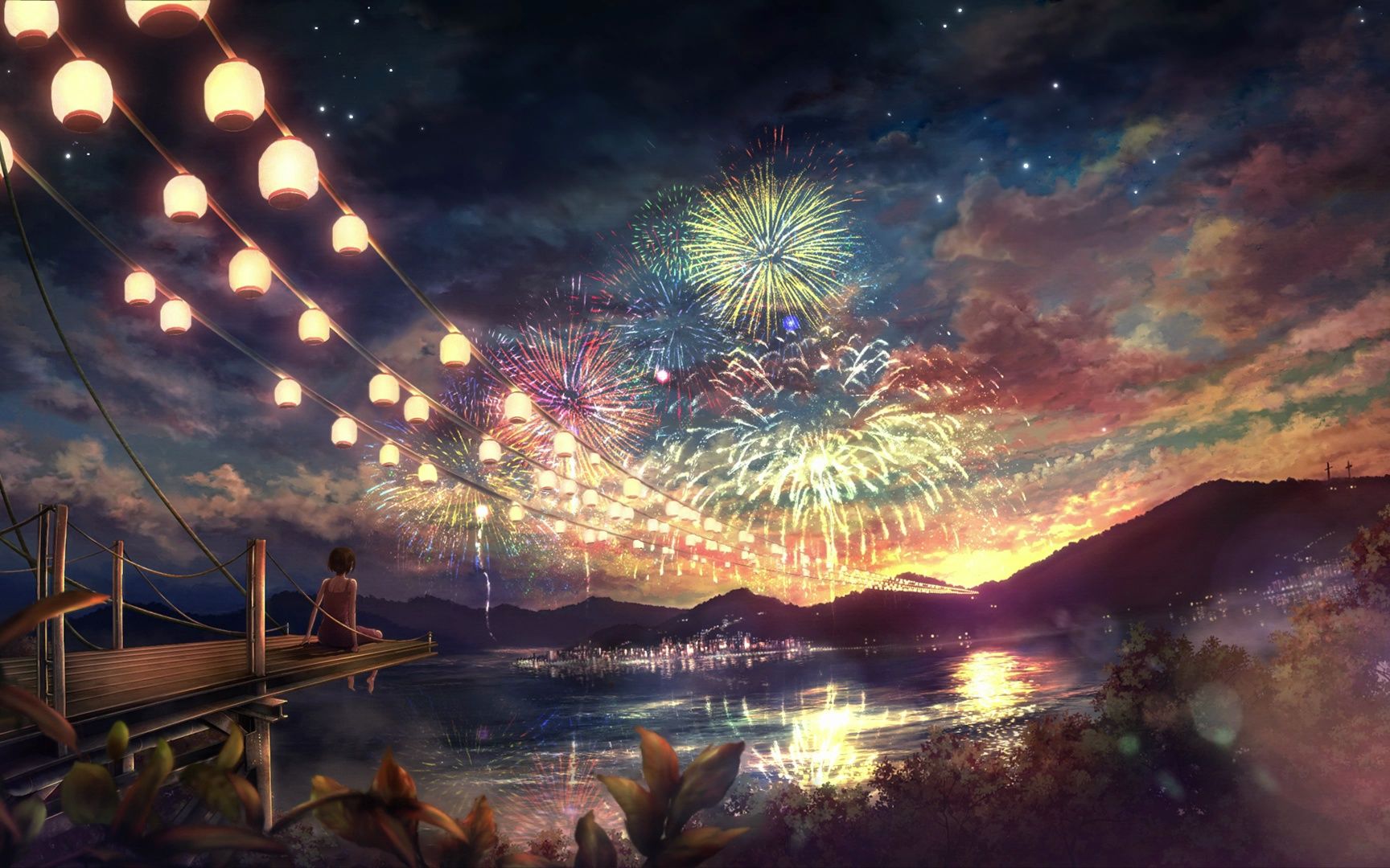 花火が瞬く夜に