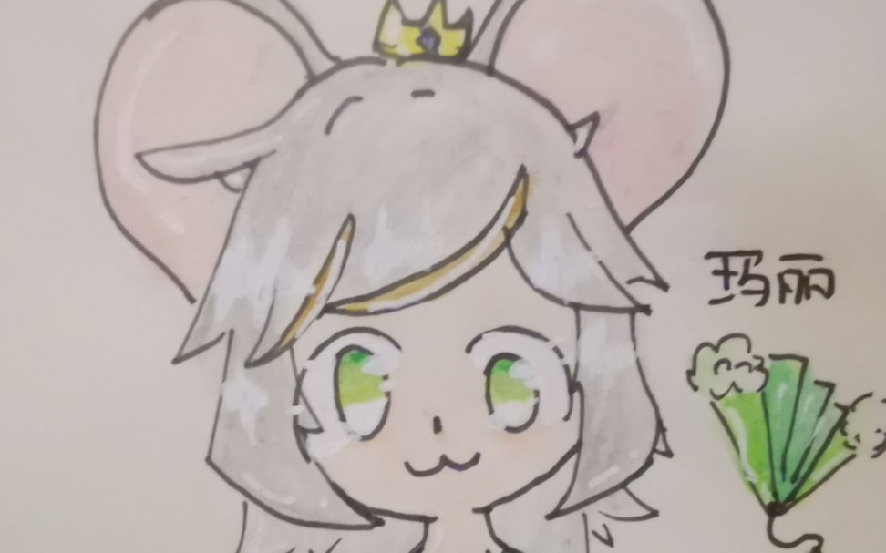 嗯…经过了几个小时我又又画了猫和老鼠中的拟人化的玛丽!