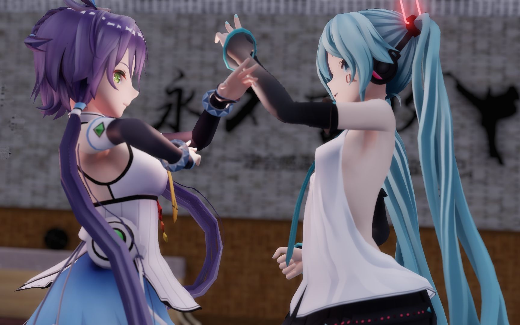 【mmd动作配布】咏春!初音vs洛天依_哔哩哔哩_bilibili