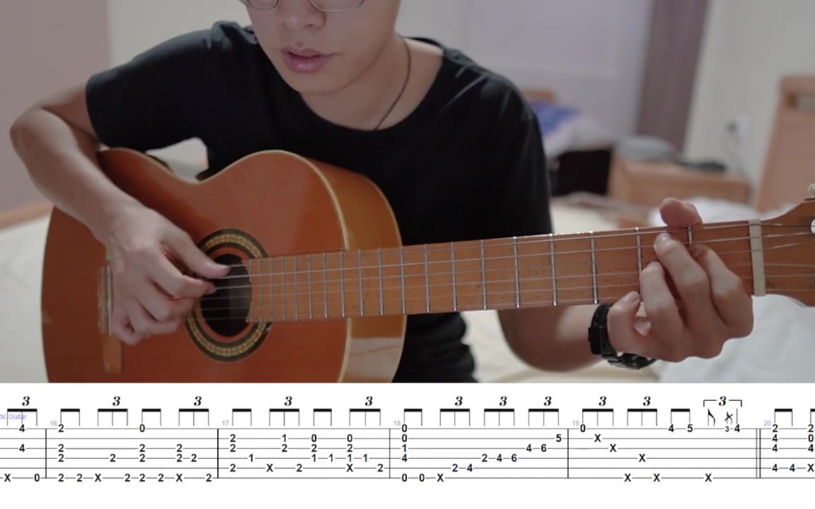 [图]【教程Isnt She Lovely 】- Sungha Jung Fingerstyle Guitar Tutorial Part 1