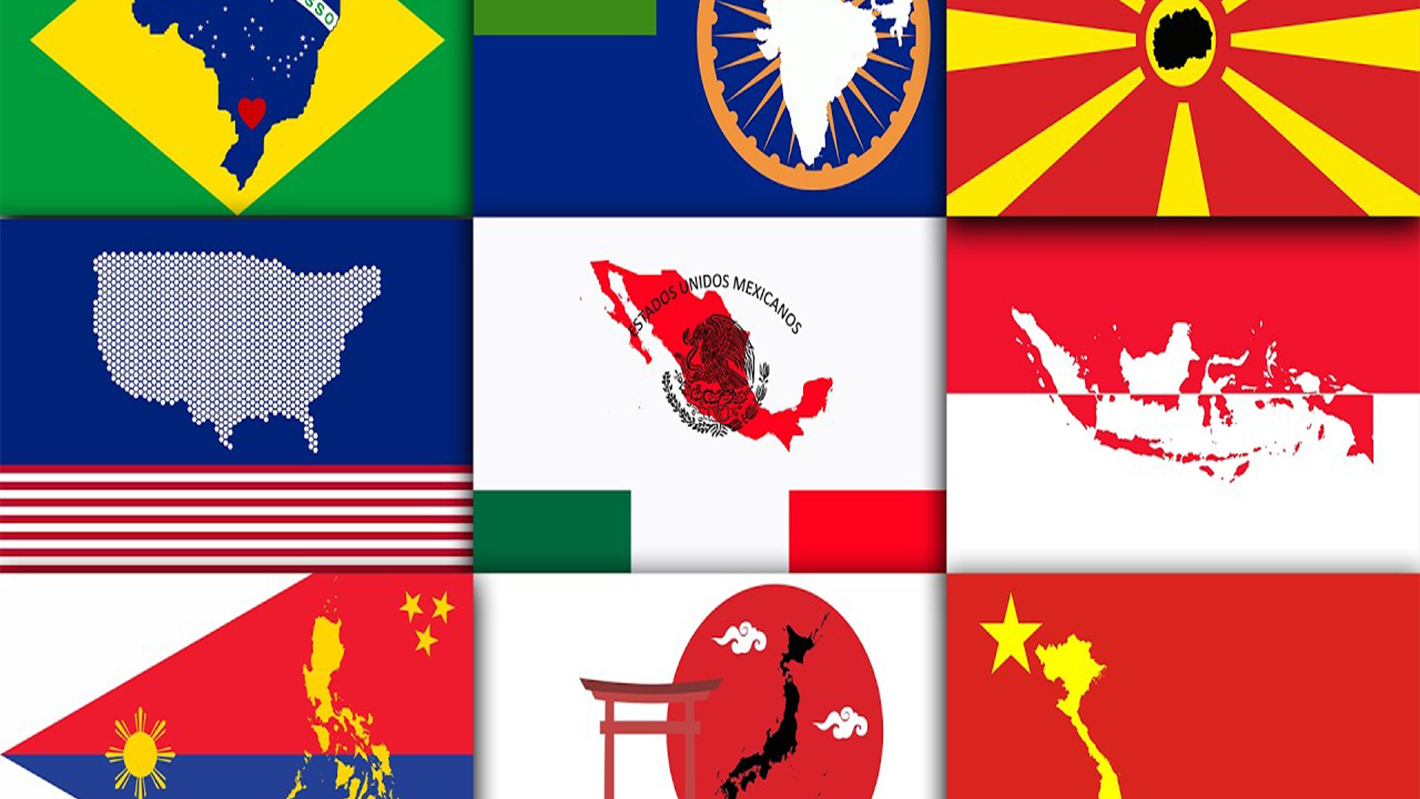 如果这些国旗上出现自己的地图会发生什么?