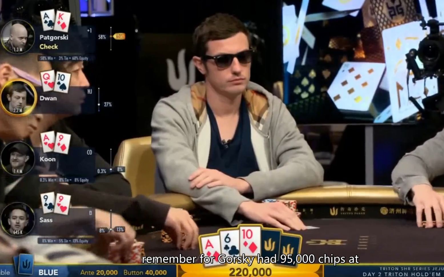 德州撲克:盤點2018 毒王tom dwan 十大all in,面對華人大佬,毒王有些