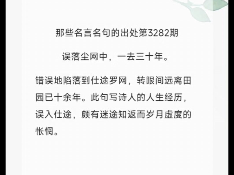 误落尘网中,一去三十年.哔哩哔哩bilibili