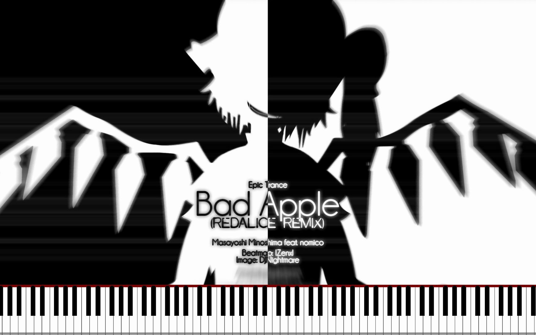 【黑樂譜】bad apple tu ver1.260